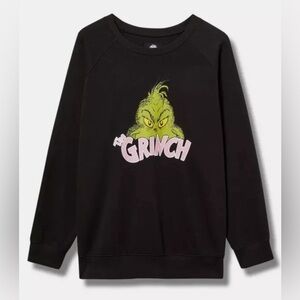 #477 - Torrid Holiday Grinch Graphic Sweatshirt Black Long Sleeve Crewneck